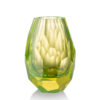 facet uranium crystal lime green vase