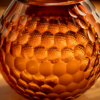 amber crystal glass vase hand-cut and polish by hand